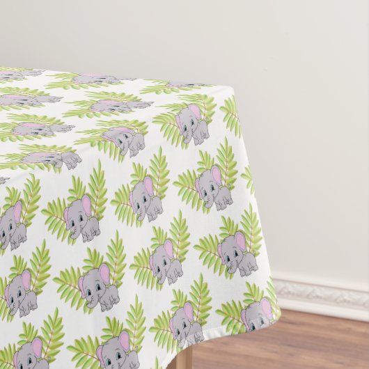 Elephant Cute Gender Neutral Baby shower Tafelkleed (Voorbeeld)