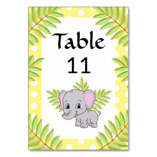 Elephant Cute Gender Neutral Theme Baby shower Kaart
