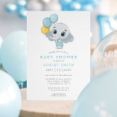 Elephant Cute Waterverf Boy Baby shower Kaart