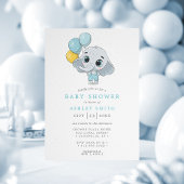 Elephant Cute Waterverf Boy Baby shower Kaart