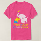 Elephant Dance Together Proud Sister Down Syndrome T-shirt (Design voorkant)