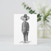 Elephant dandy briefkaart (Staand voorkant)