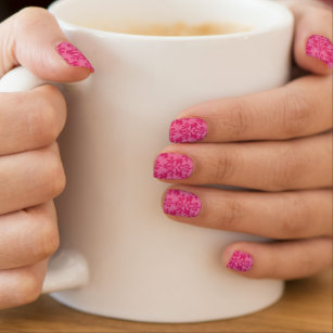 Elephant demask red roze grafische nagels minx nail folie