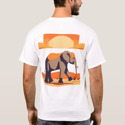 Elephant Design 3 T-shirt (Achterkant)