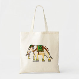 Elephant Design Cotton Canvas Canvas tas