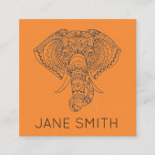 Elephant design moderne, stijlvolle creatieve indu vierkante visitekaartje (Voorkant)