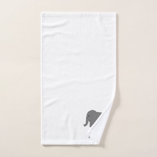 Elephant Design Monogrammed Bad Handdoek (Handdoek)