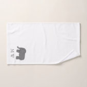 Elephant Design Monogrammed Bad Handdoek (Handdoek)