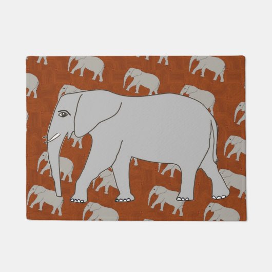 Elephant Design on Doormat Deurmat (Voorkant)