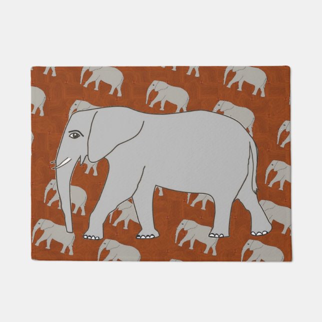 Elephant Design on Doormat Deurmat (Voorkant)