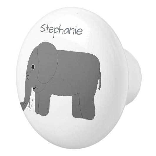 Elephant Design Personalised Keramische Knop (Rechts)
