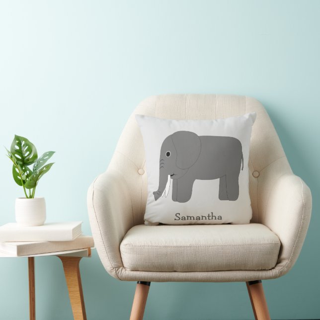 Elephant Design Personalised Kussen (Stoel)