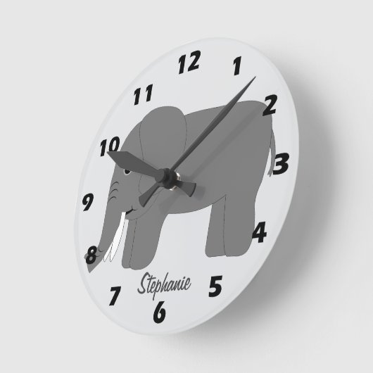 Elephant Design Personalised Ronde Klok (Hoek)