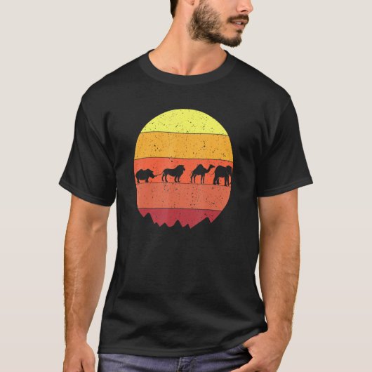 Elephant Design with African Willife T-shirt (Voorkant)