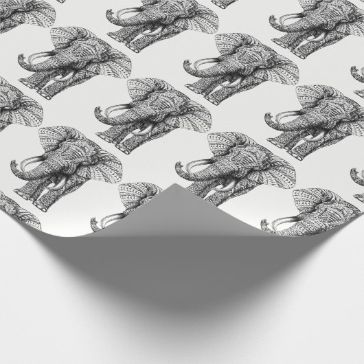 Elephant Design Wrapping Paper Cadeaupapier (Hoek)