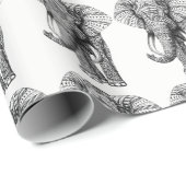 Elephant Design Wrapping Paper Cadeaupapier (Rol Hoek)