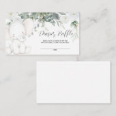 Elephant Diaper Raffle Card Informatiekaartje (Voorkant / Achterkant)