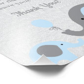 Elephant Diaper Raffle Display Sign in Blue Grey Foto Afdruk (Hoek)