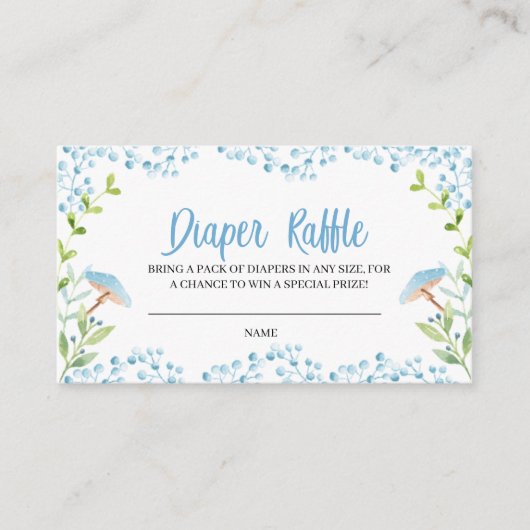 Elephant Diaper Raffle Enclosure Card Informatiekaartje (Voorkant)