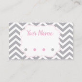 Elephant Diaper Raffle Ticket voor Baby shower Informatiekaartje (Achterkant)