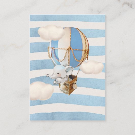 Elephant Diaper Raffle Tickets Enclosure Kaart (Achterkant)