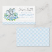 Elephant Diaper Raffle Tickets Informatiekaartje (Voorkant / Achterkant)