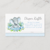 Elephant Diaper Raffle Tickets Informatiekaartje (Voorkant)