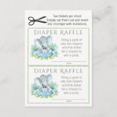 Elephant Diaper Raffle Tickets Informatiekaartje (Voorkant)