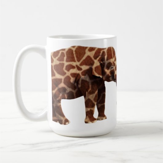 Elephant die denkt dat het een Giraffe is Koffiemok (Links)