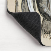 Elephant die door gestreken Savanna-kunst rolt Muismat (Hoek)