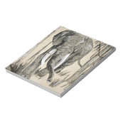 Elephant die door gestreken Savanna-kunst rolt Notitieblok (Linkerzijde)