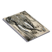 Elephant die door gestreken Savanna-kunst rolt Notitieboek (Rechterzijde)