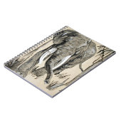 Elephant die door gestreken Savanna-kunst rolt Notitieboek (Linkerzijde)