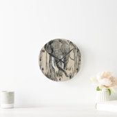 Elephant die door gestreken Savanna-kunst rolt Ronde Klok (Huis)