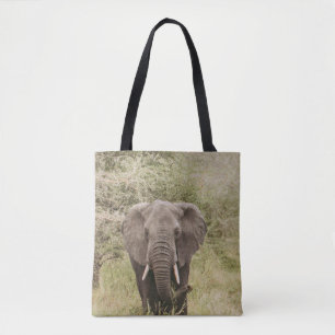 ELEPHANT DIE EEN TOURAUTO BEKIJKT TOTE BAG