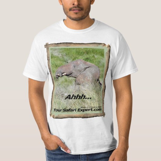 Elephant die modderbad T-Shirt neemt (Voorkant)