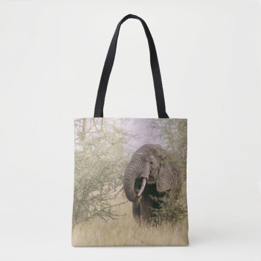 ELEPHANT DIE VAN EEN BOOM AFWEET TOTE BAG (Voorkant)