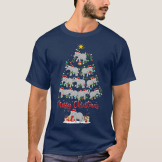 Elephant Dierenvriend Matching Santa Elephant Chri T-shirt