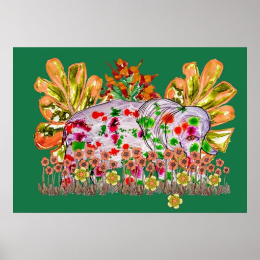 Elephant Digital Art Poster (Voorkant)