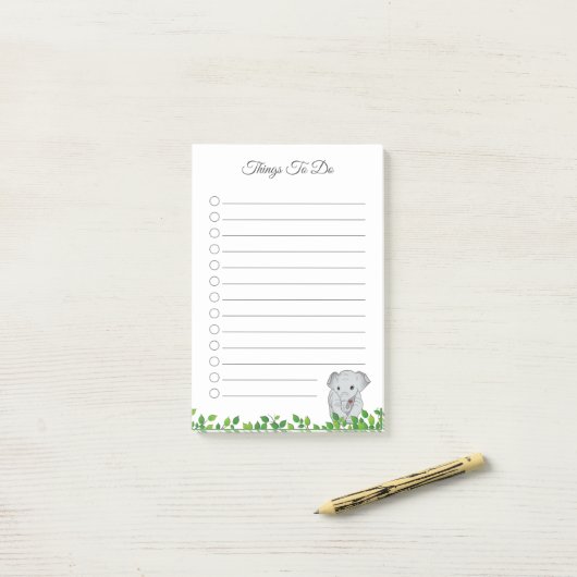 Elephant Dingen om post-it nota's te doen Post-it® Notes (Op bureau)