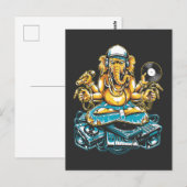 Elephant DJ Animal Electronic Music Techno Fan Briefkaart (Voorkant / Achterkant)