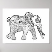 Elephant Doodle 2 Poster (Voorkant)