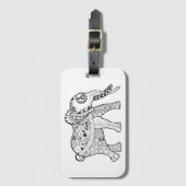 Elephant Doodle Bagagelabel (Voorkant (verticaal))