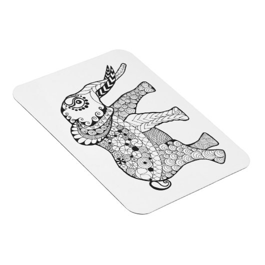 Elephant Doodle Magneet (Rechterzijde)