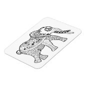 Elephant Doodle Magneet (Linkerzijde)