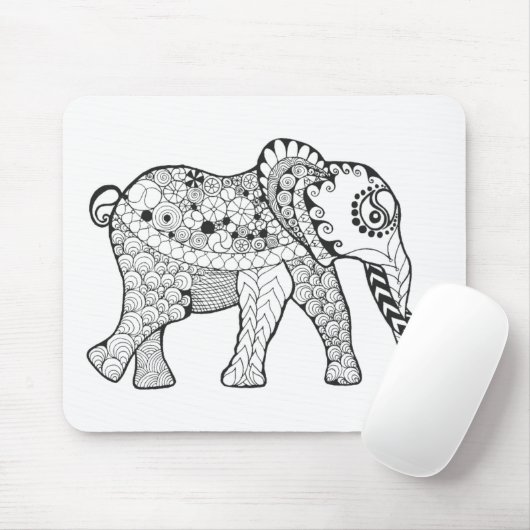 Elephant Doodle Muismat (Met muis)