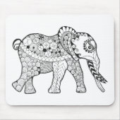 Elephant Doodle Muismat (Voorkant)