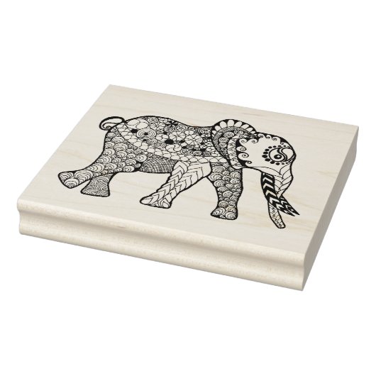 Elephant Doodle Rubberstempel (Stempel)