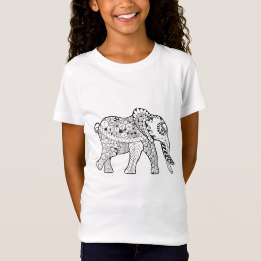 Elephant Doodle T-shirt (Voorkant)