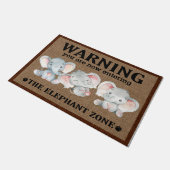 Elephant Doormat, Elephant Lovers Welcome Mat Gift (Schuin)